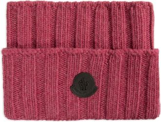 Moncler ribbed wool collar - Red
