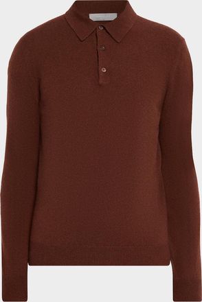Neiman Marcus Men & apos;s Cashmere Melange Polo Sweater