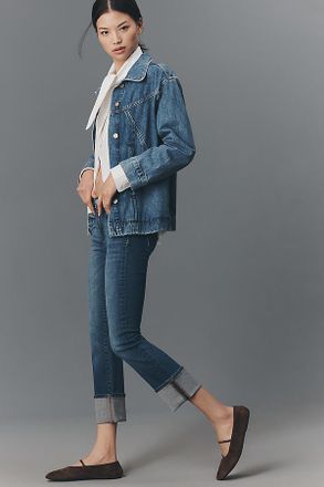 DL1961 Mara Mid-Rise Cuffed Straight-Leg Jeans