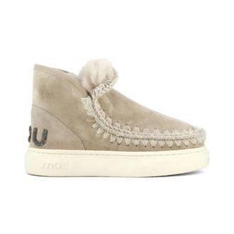 Mou Winter Boots, female, Beige, Size: 10 US Logo-embellished Ankle Boots