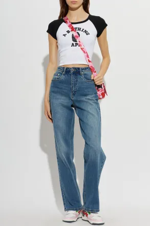 A Bathing Ape T-shirt With Logo, Womens, White