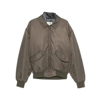 Maison Margiela Jassen, Heren, Grijs, L, Leer, Sh 2Am 0069 Bomberjack