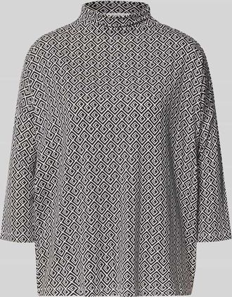 Christian Berg Longsleeve mit Stehkragen in Black, Größe XXL