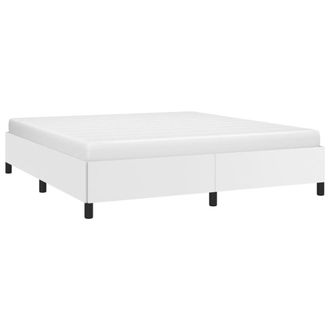 vidaXL Vidaxl - Estructura De Cama Sin Colch&oacute;n Cuero Sint&eacute;tico Blanco 160x200cm
