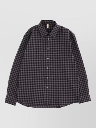Sunflower long sleeve shirt checked pattern style