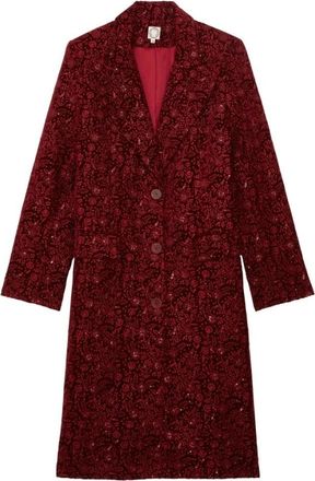 Ines De La Fressange Zahee Geborduurd Jasje - Dames - Mantel - Rood - S - Jassen