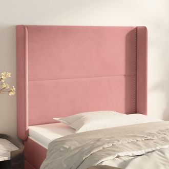 vidaXL Cabecero Con Orejas De Terciopelo Rosa 103x16x118/128 Cm Vidaxl