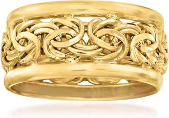 Canaria Canaria 10kt Yellow Gold Byzantine Bordered Ring