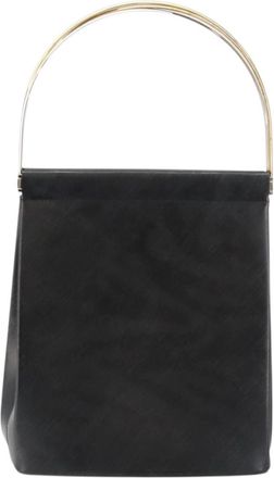 Cartier Cartier Trinity Hand Bag Leather Black Leather Bag (Pre-Owned)
