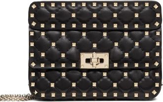 Valentino Garavani Borsa tote Rockstud in pelle - Nero