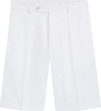 HUGO BOSS Pantaloni Relaxed Fit - Heren - Korte Broeken - Wit - M - Wol - Korte Broeken