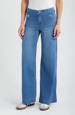 1822 Denim Bandless Wide Leg Sailor Jeans in Yuta at Nordstrom, Size 32
