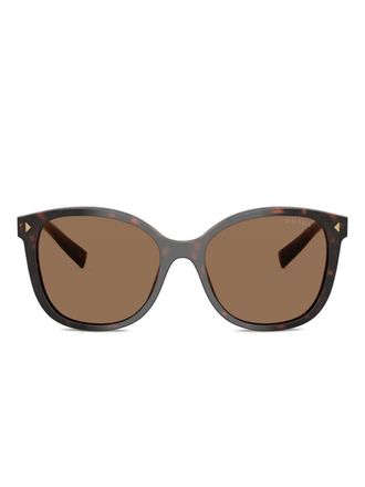 Prada round-frame sunglasses - women - Acetate - 53 - Brown