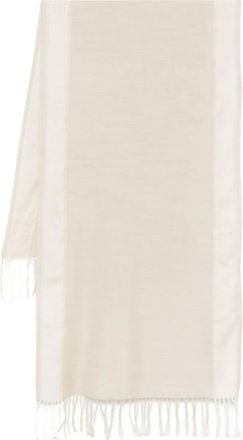 Eleventy Sciarpa con logo jacquard - Toni neutri