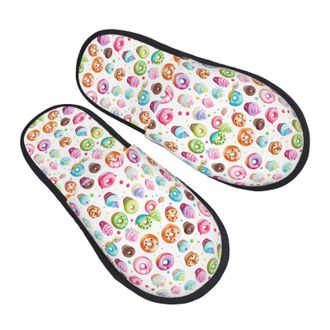 Generic Slippers Cupcakes Donuts Muffins Non-Slip Fuzzy Slippers Cozy Anti-Slide Slipper For Spa Bedroom Guest Room M