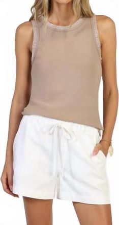 True Grit Jude Tank Top In Desert/white