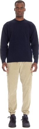 Roberto Collina Wool-Cashmere Cable Knit Crewneck Sweater