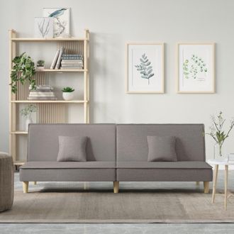 vidaXL Sof&aacute; Cama De Tela Gris Taupe Vidaxl