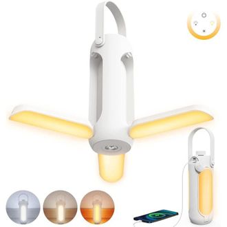OEM L&aacute;mpara De Camping Recargable Con 10000 Mah, Luz Inal&aacute;mbrica Regulable, Equipo De Emergencia Para Uso En Interiores Y Exteriores - Crezuo