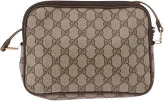 Gucci Pre-owned Cross Body Bag - Dames - Vintage Schoudertas - Beige - ONE Size - Leer - Vintage