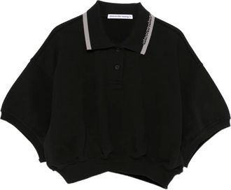 Alexander Wang Polo crop - Nero