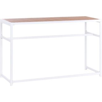 Beliani Beliani - Tavolo da pranzo moderno da giardino in acciaio e polipropilene bianco 150 x 50 cm Avetrana