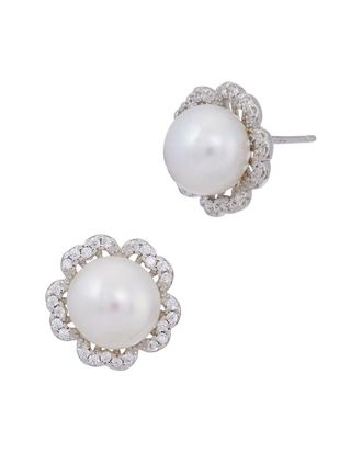 Savvy Cie Jewels Silver 9Mmmm Pearl Studs