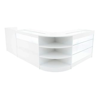 MonsterShop Hyperion LED Shop Counter Set K1200, B1200, TB60 & LM60 - White