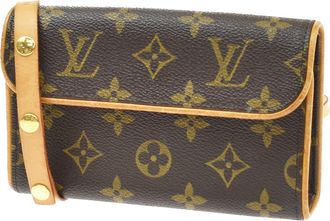 Louis Vuitton Florentine Waist Monogram Canvas Brown Canvas Handbag (Pre-Owned)