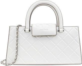 Tory Burch Borsa con logo goffrato - Bianco