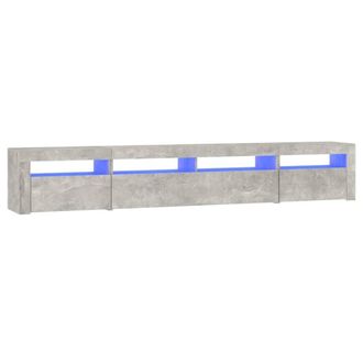 Berkfield Home TV Cabinet with LED Lights Concrete Grey 240x35x40 cm | Size: 240 x 35 x 40 cm