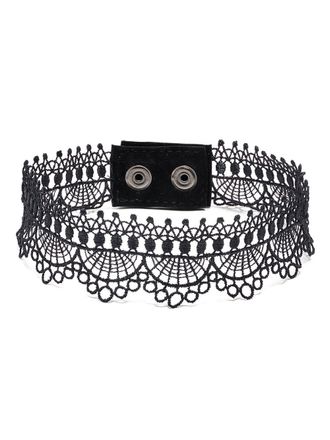 Manokhi lace choker necklace - Black