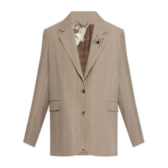 Golden Goose Blazers, female, Beige, Size: 2XS Blazer with shimmering appliqu&eacute;