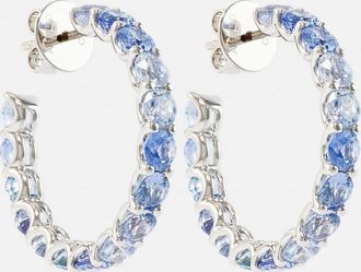 Bucherer Pastello 18kt white gold earrings with sapphires