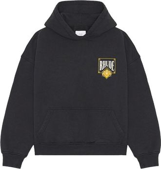 Rhude Hoodies, male, Black, Size: XS Playing Card Hoodie