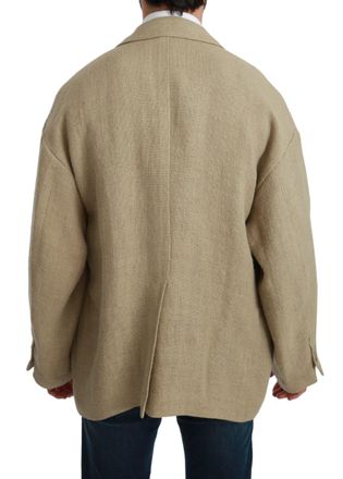 Dolce & Gabbana Mens Beige Jacket Coat Jute Blazer Clothing