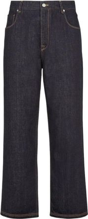 Fendi Mens Long Denim Straight-Cut Jeans, Waist Size 31