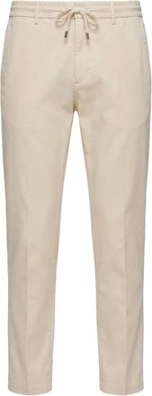 PESERICO Broek met trekkoord - Heren - Chinos - Beige - M - Katoen - Broeken