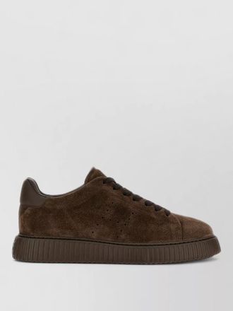 Hogan lace up shoes round toe rubber sole