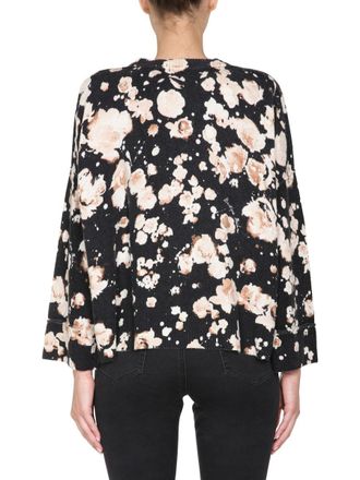 Moschino Floral Crew Neck Sweater - Black