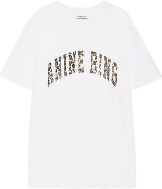 Anine Bing Walker Tee Anine Bing Leopard Ivory