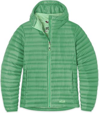 Stio | Womens Pinion Down Hooded Jacket, Size Extra Small in Forage