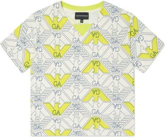 Emporio Armani logo-print cotton T-shirt - kids - Cotton - 16 yrs - White