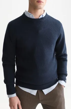 Scotch & Soda Soft Knit Crewneck Sweater in Sky Captain at Nordstrom, Size X-Large