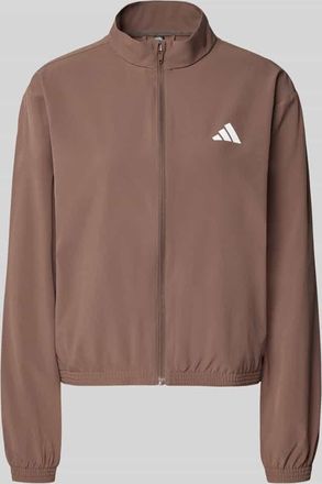 adidas Trainingsjacke mit Logo-Detail in Dunkelbraun, Größe M