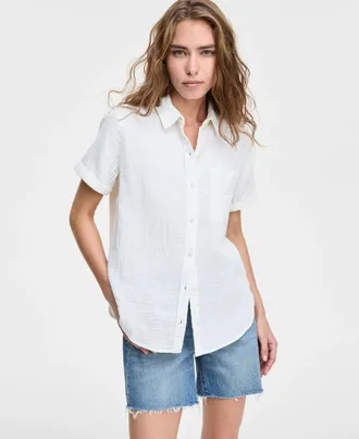 Levi's Darlene Shirt Womens Whisper White Short Sleeve Button Up PALL489