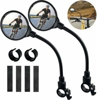 OEM Juego De 2 Espejos Retrovisores Para Manillar De Bicicleta, Espejo Retrovisor Ajustable 360&deg;, Espejo Retrovisor Para Patinete El&eacute;ctrico