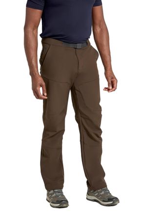 Mountain Warehouse Rockcliffe Mens Softshell Hiking Trousers - Comfortable Windproof Trousers with Zipped Pockets & Adjustable Waist - Autumn Winter Walking & Outdoors B