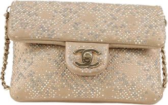 Chanel Flap Bag Gold Leather Shoulder Bag (Pre-Owned)
