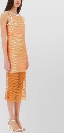 Moschino sequined mesh knee-length dress